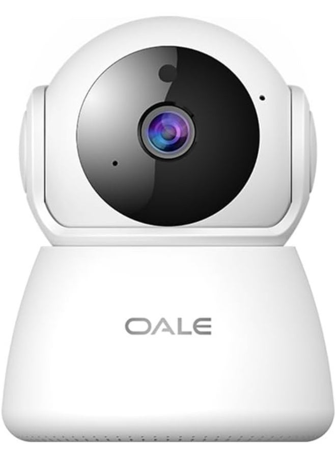 OALE iHome 01 360° Security Camera with Dual Tracking, Motion Detection, Night Vision, Audio Support & Two-Way Voice – Smart Home CCTV Camera for Indoor/Outdoor Surveillance - Image 1